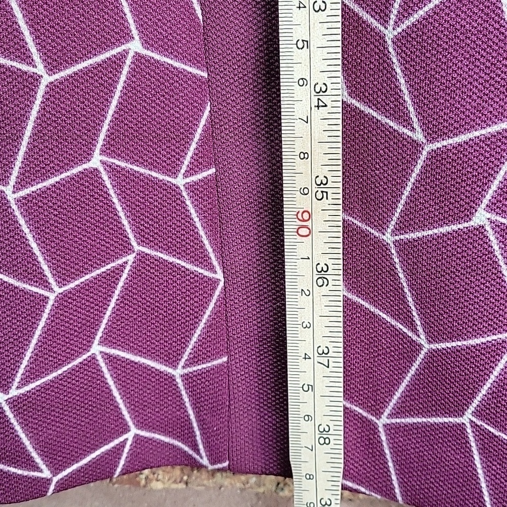 JM Collection Women's Purple Geometric Knee-Length Sheath Dress Size 8 - Picture 9 of 12